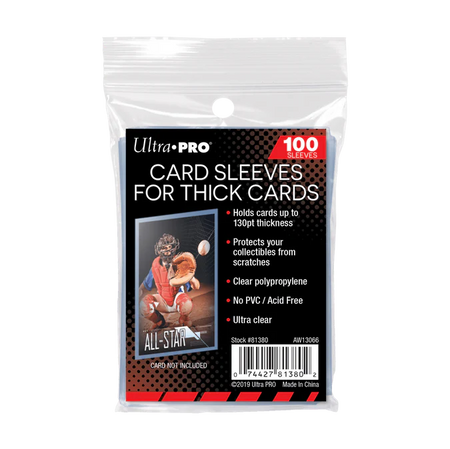 Ultra Pro 130PT Thick Card Sleeves (100ct) for Standard Trading Cards