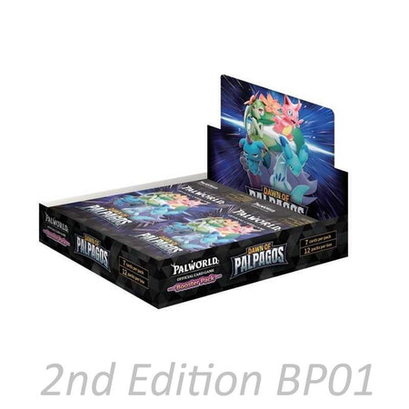 Palworld OCG - display of 12 Boosters - Dawn of Palpagos - 2nd Edition BP01 Release date: 22/10/2026