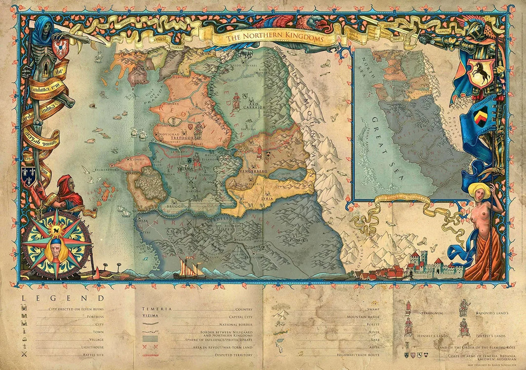 Good Loot Puzzle - The Witcher 3 - "The Northern Kingdoms" Puzzel 1000stk