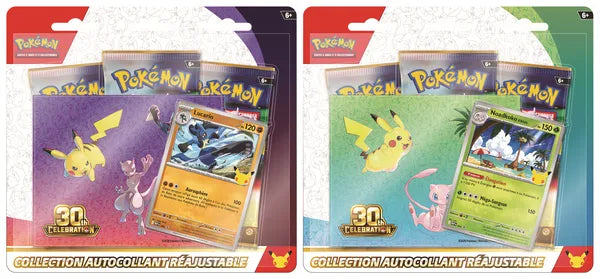 Pokémon JCC : Collection autocollant réajustable 30e Anniversaire Noadkoko d'Alola ou Lucario (1x boîte aléatoire) - FRANS Releasedatum 2026-09-16