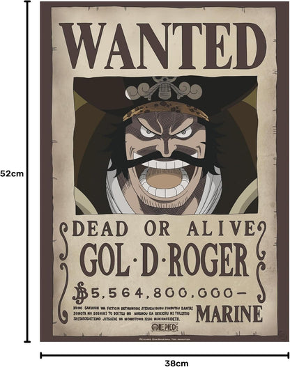 One Piece - ABYstyle Poster Carteles de recompensa de Roger y Barbablanca 52x38