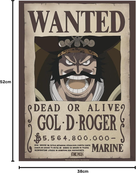 One Piece - ABYstyle Poster Carteles de recompensa de Roger y Barbablanca 52x38