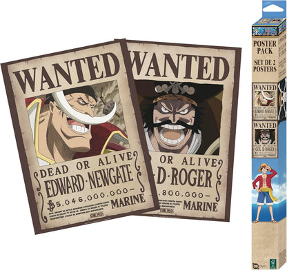 One Piece - ABYstyle Poster Carteles de recompensa de Roger y Barbablanca 52x38