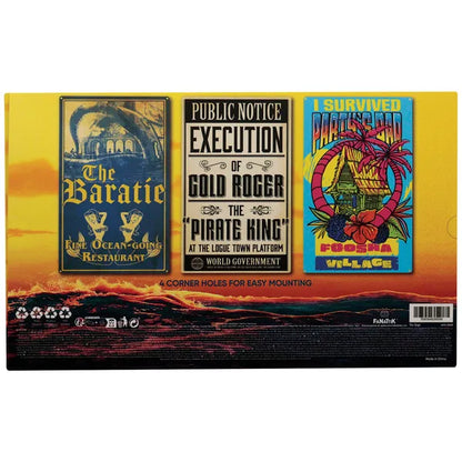 One Piece (Live Netflix) - Replica van 3 Blikken Borden