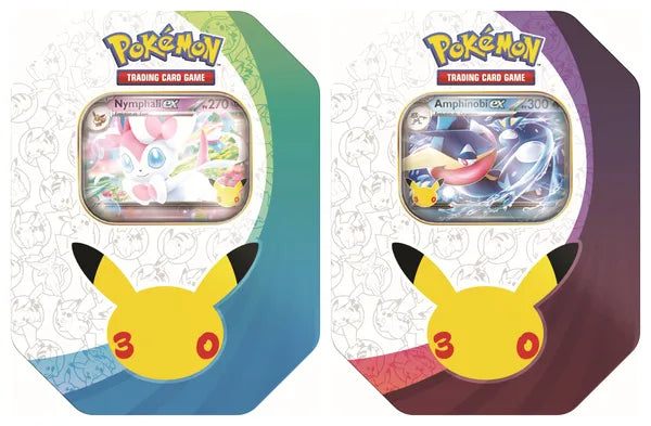 Pokémon JCC : Boîte 30e Anniversaire Nymphali-ex ou Amphinobi-ex (1x boîte aléatoire) - FR