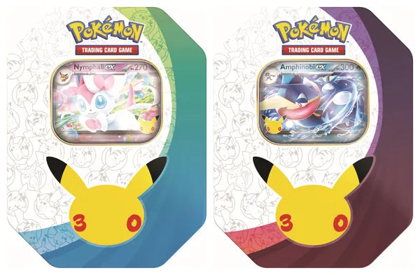 Pokémon JCC : Boîte 30e Anniversaire Nymphali-ex ou Amphinobi-ex (1x boîte aléatoire) - FR