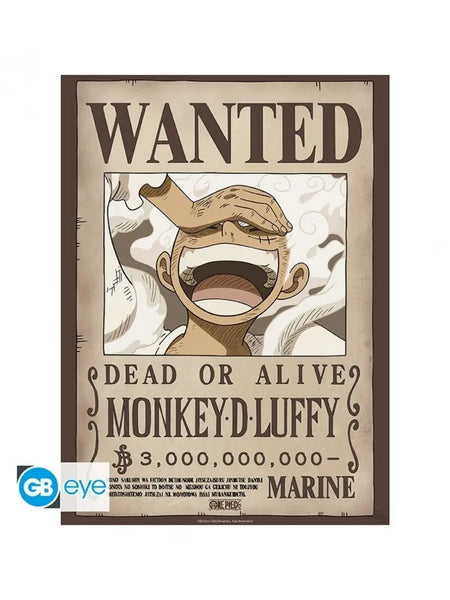 One Piece - ABYstyle Poster Chibi Wanted Luffy & Zoro – Official Product – Size 52 x 38 cm
