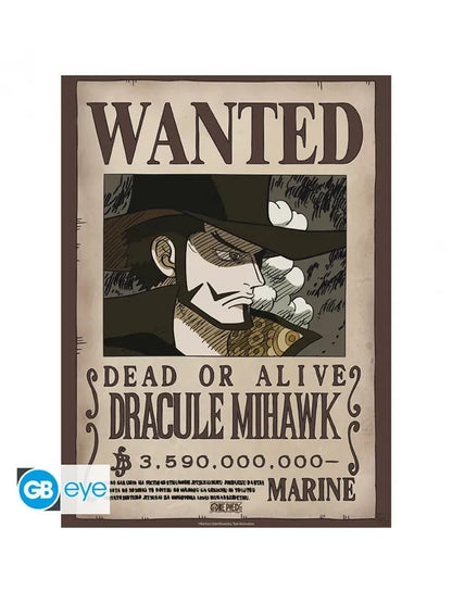 One Piece - ABYstyle Poster Carteles de recompensa de Mihawk y Crocodile 52x38