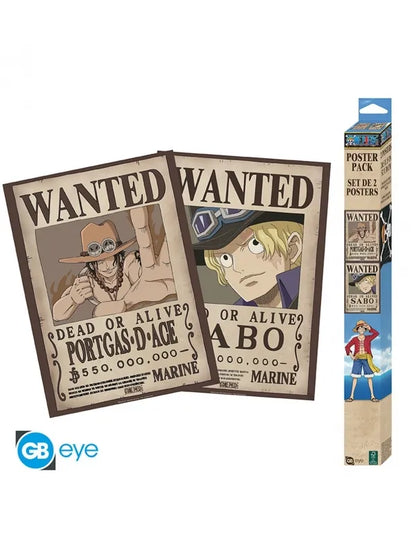 One Piece - ABYstyle Poster Chibi Wanted Sabo y Ace 52x38